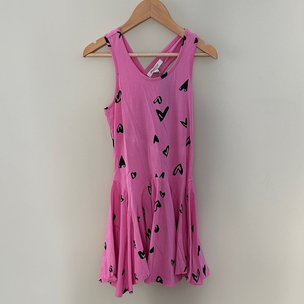 Joah Love pink heart dress with back keyhole detail